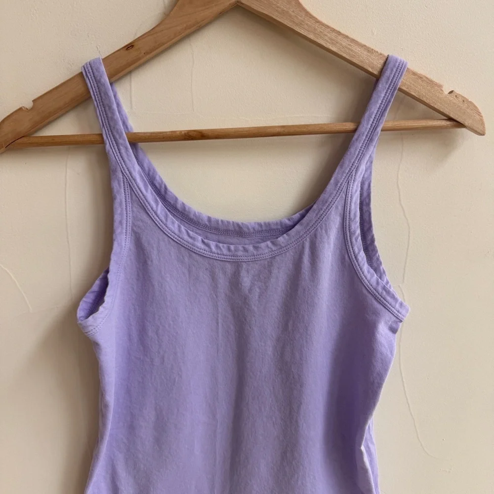 J Crew Feather Jersey Slim Fit Tank Top Primrose Purple Womens Size S